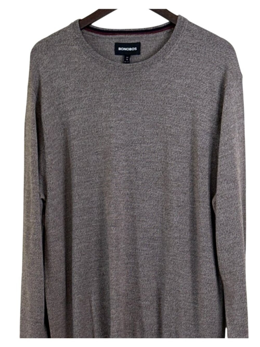 Bonobos Men's Crew Neck Fine Merino Wool Sweater Oat Brown Size XXL NIB - Picture 4 of 8